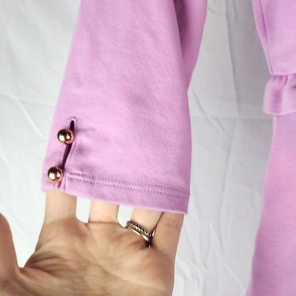 Janie And Jack Ruffle Ponte Dress In‎ Orchid - Picture 5 of 10